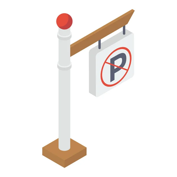 Векторный Дизайн Знака Запрета Парковки — стоковый вектор