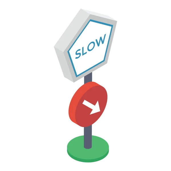Slow Speed Symbol Icon Design — Stock Vector