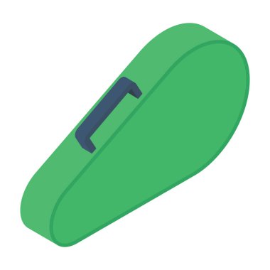 Izometrik simge vektörde tenis çantası