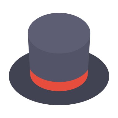 Isometrik simge vektörde şapka şapkası