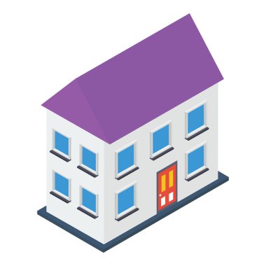 Izometrik tasarımda ticari pazar vektörü 