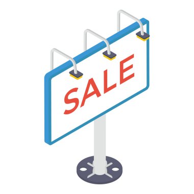 Satış Reklam Billboard Vector isometrik simgesi