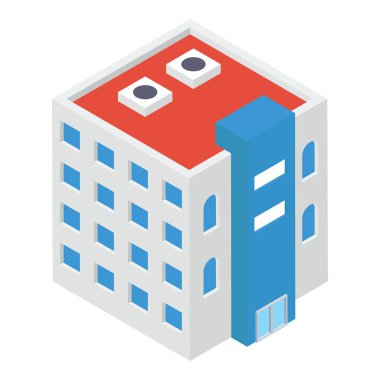 Ticari alışveriş merkezi isometrik vektör 