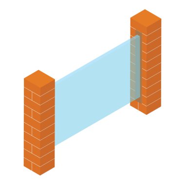 Biyometrik güvenlik bariyeri vektör tasarımı 