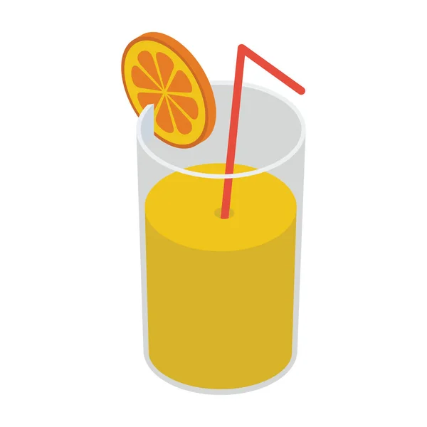 Limonade Glas Symbol Isometrischem Vektor — Stockvektor