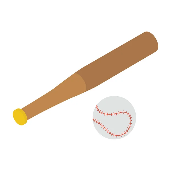 Isometric Icon Baseball Vector — Stock Vector