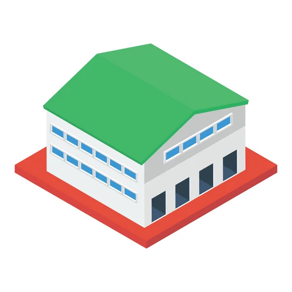 Isometric City Hall Vector Design — Stock Vector