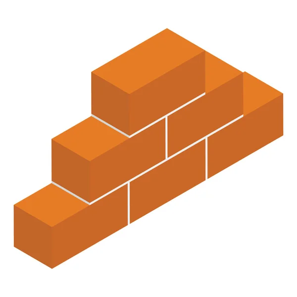 Construction Bricks Vector Isometric Design — Stock Vector