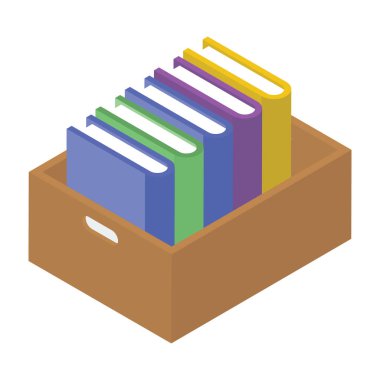 Dosyalama çekmece vektör isometrik tasarım 