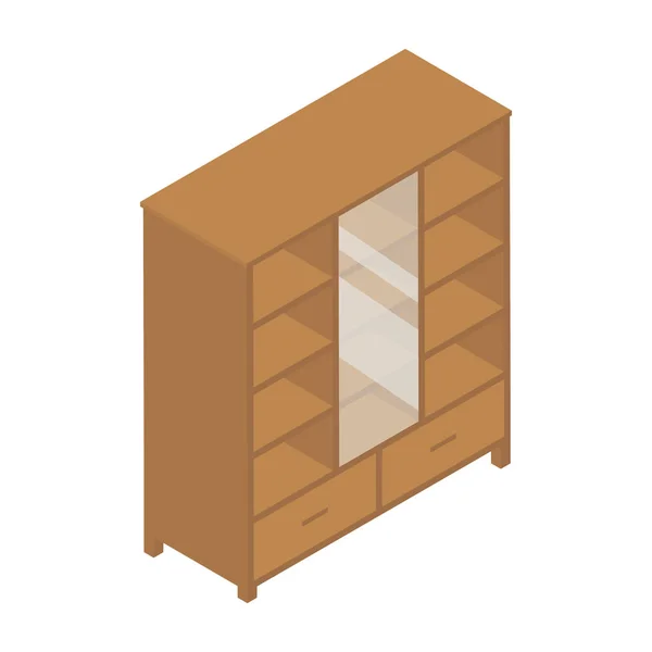 Cubertería Escaparate Vector Diseño Isométrico — Archivo Imágenes Vectoriales