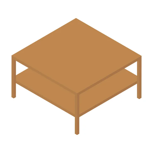 Table Basse Vecteur Isométrique Design — Image vectorielle