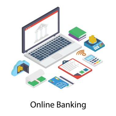 Online bankacılık vektör biyometrik tasarım 