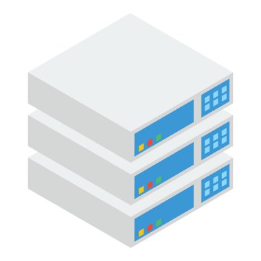 Veri sunucusu raf vektör tasarımı 