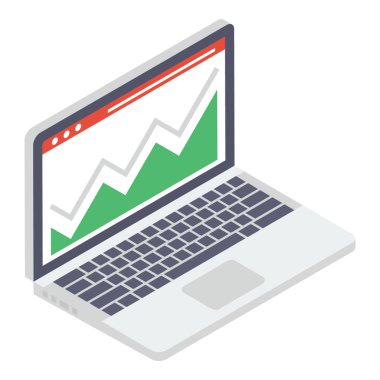 Web analitiğinin İzometrik tasarımı 