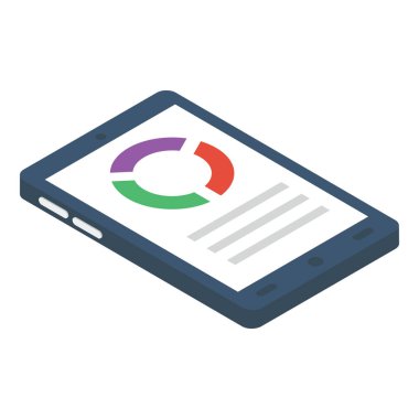 Mobil analitiğin isometrik tasarımı 