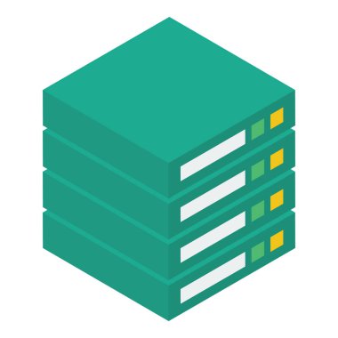 Veri sunucusu raf vektör tasarımı 