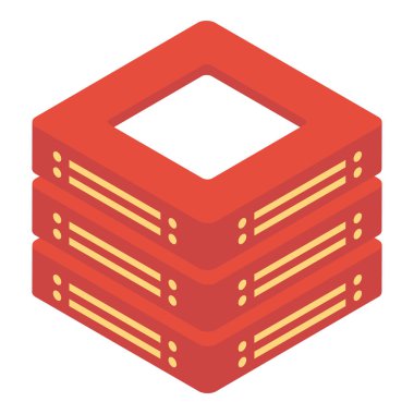 Veri sunucusu raf vektör tasarımı 