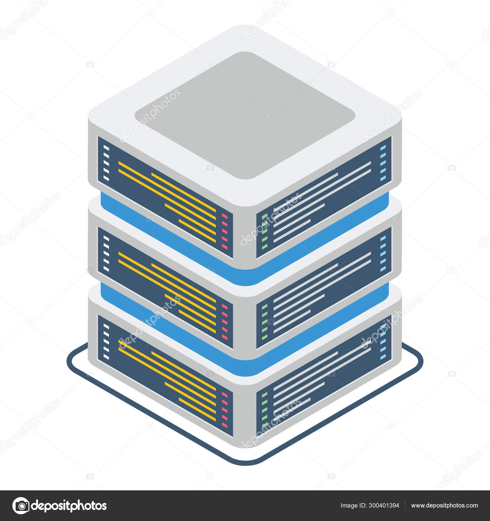 Data Server Rack Vector Design Stock Vector by ©vectorsmarket 300401394