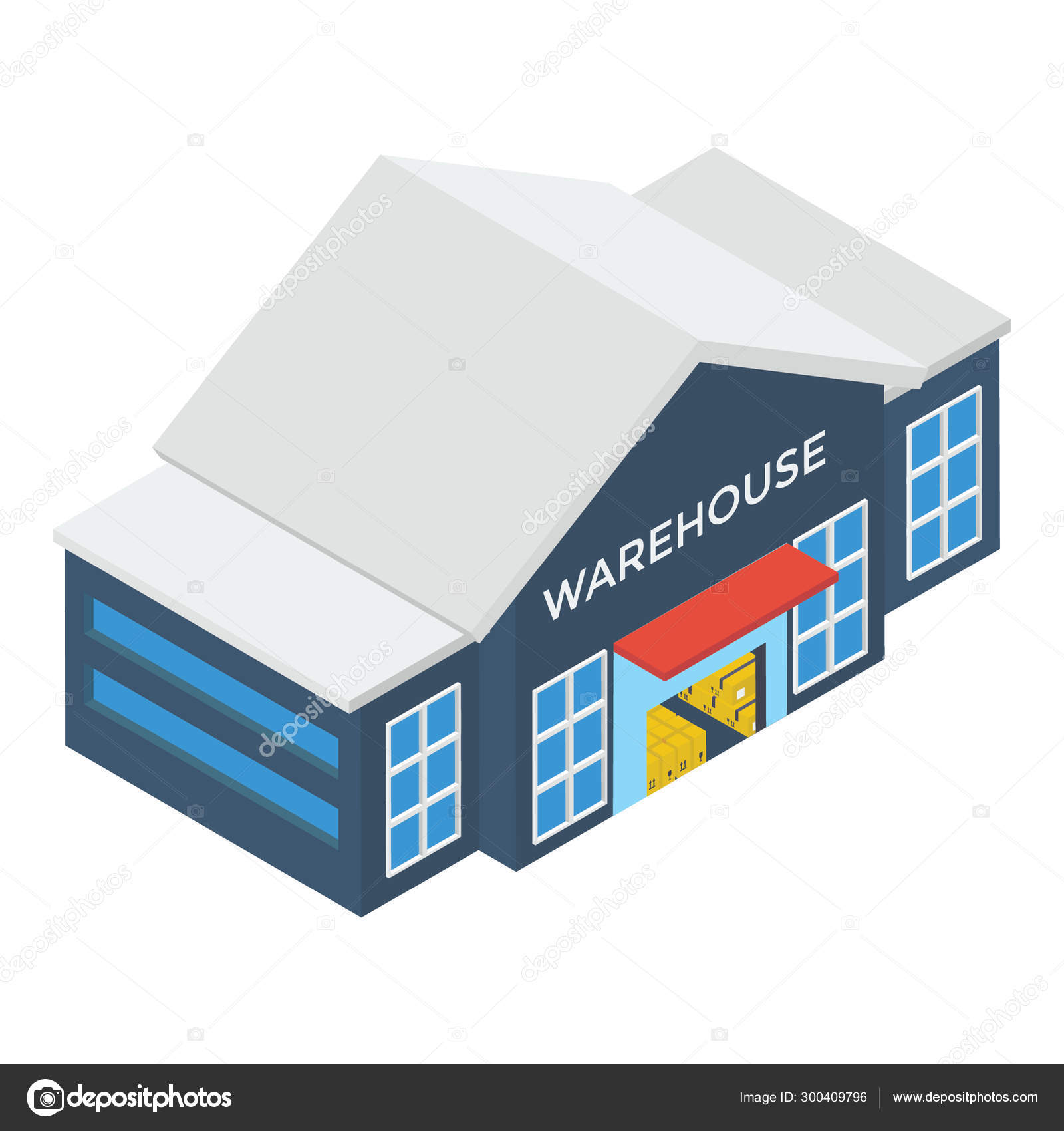 Warehouse Icon Isometric Design Vector Image By C Vectorsmarket Vector Stock