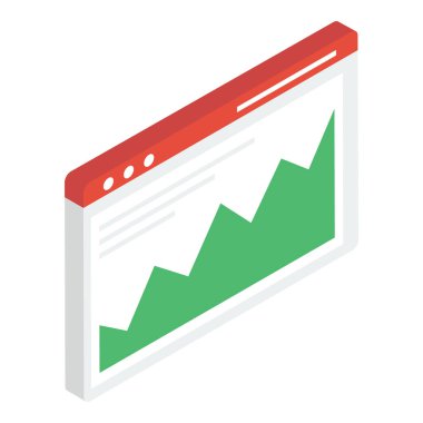 Web analitiğinin İzometrik tasarımı 