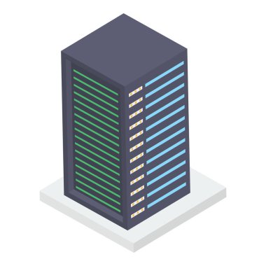 Veri sunucusu raf vektör tasarımı 