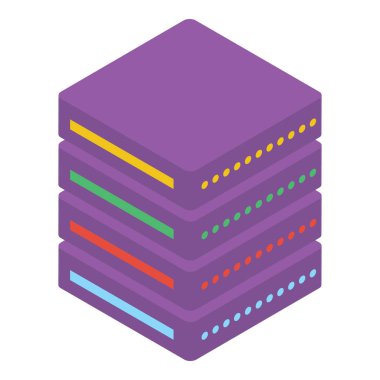 Veri sunucusu raf vektör tasarımı 