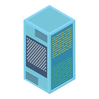 Veri merkezi raf vektör tasarımı 