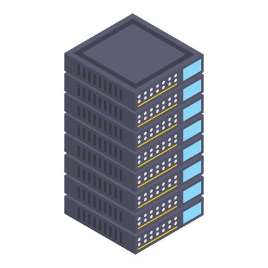 Veri sunucusu raf vektör tasarımı 