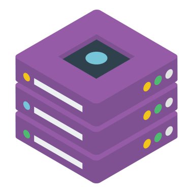 Veri sunucusu raf vektör tasarımı 