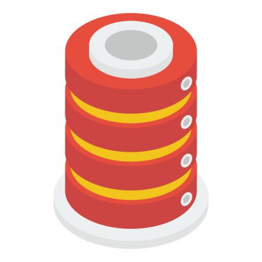 Veritabanı depolama ağı vektör tasarımı 