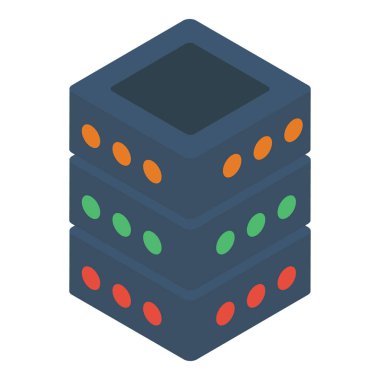 Veri sunucusu raf vektör tasarımı 