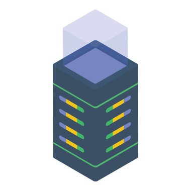 Veri merkezi raf vektör tasarımı 