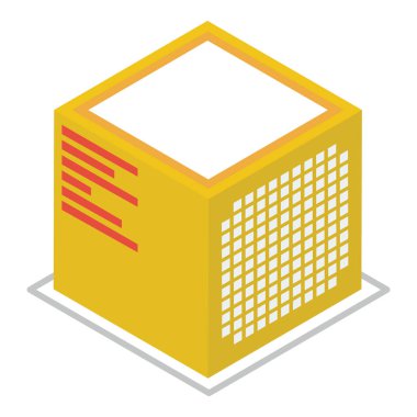 Veri sunucusu raf vektör tasarımı 