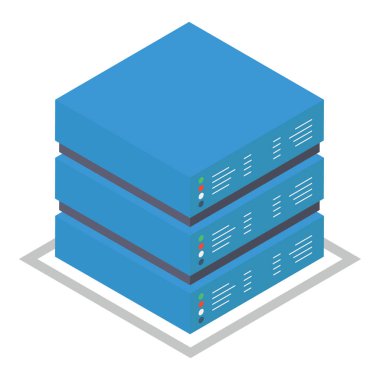 Veri sunucusu raf vektör tasarımı 