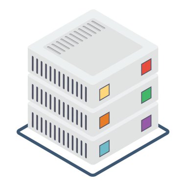 Veri sunucusu raf vektör tasarımı 