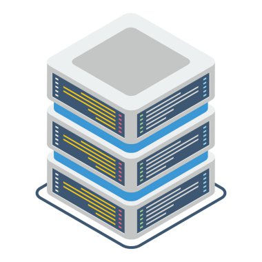 Veri sunucusu raf vektör tasarımı 