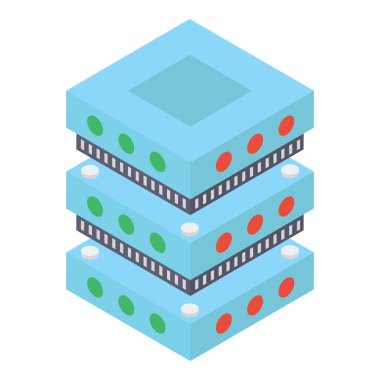 Veri sunucusu raf vektör tasarımı 