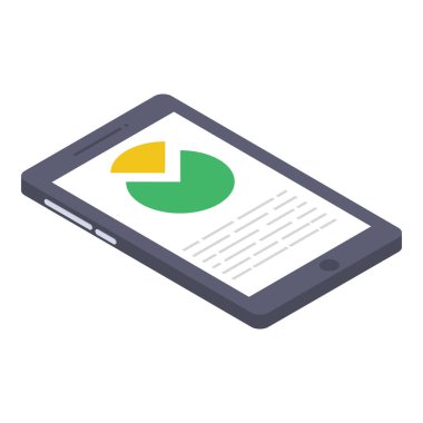 Mobil veri analitiğinin isometrik tasarımı 