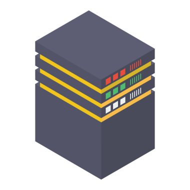 Veri sunucusu raf vektör tasarımı 