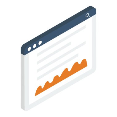 Web analitiğinin İzometrik tasarımı 