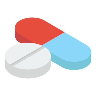 İyometrik tasarımda Pills şerit simgesi