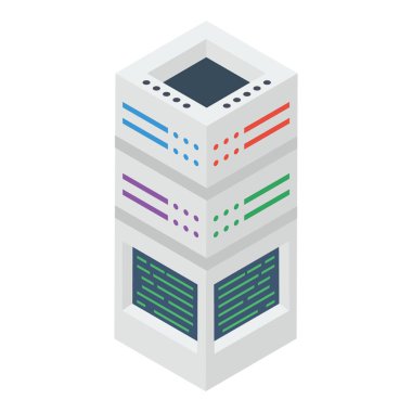 Veri sunucusu raf vektör tasarımı 