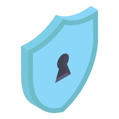 Erişim anahtarı simgesinin isometrik tasarımı