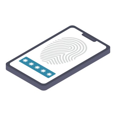 Biyometrik tasarımda başparmak tarama simgesi