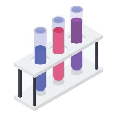 Test tüpünün izometrik tasarımı 