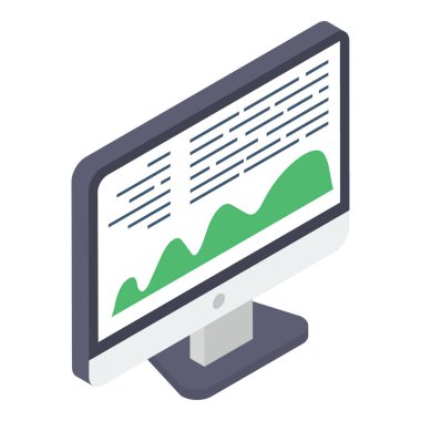 Web analitiğinin İzometrik tasarımı 