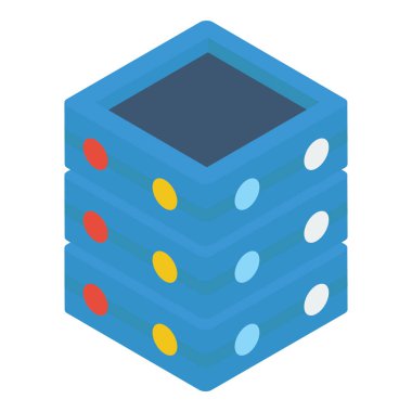 Veri sunucusu raf vektör tasarımı 