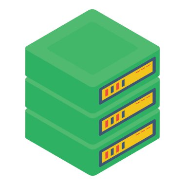 Veri sunucusu raf vektör tasarımı 