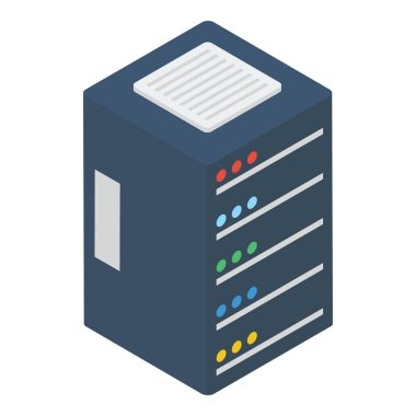 Veri sunucusu raf vektör tasarımı 