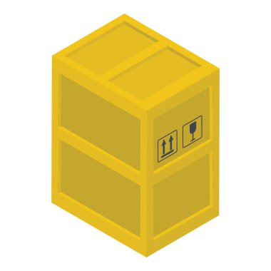 Biyometrik tasarımda kırılgan parsel simgesi.